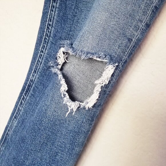 AGOLDE Nico High Rise Slim-Fit Distressed Jeans Shoreline Revolve Button Fly 23 - Picture 12 of 15